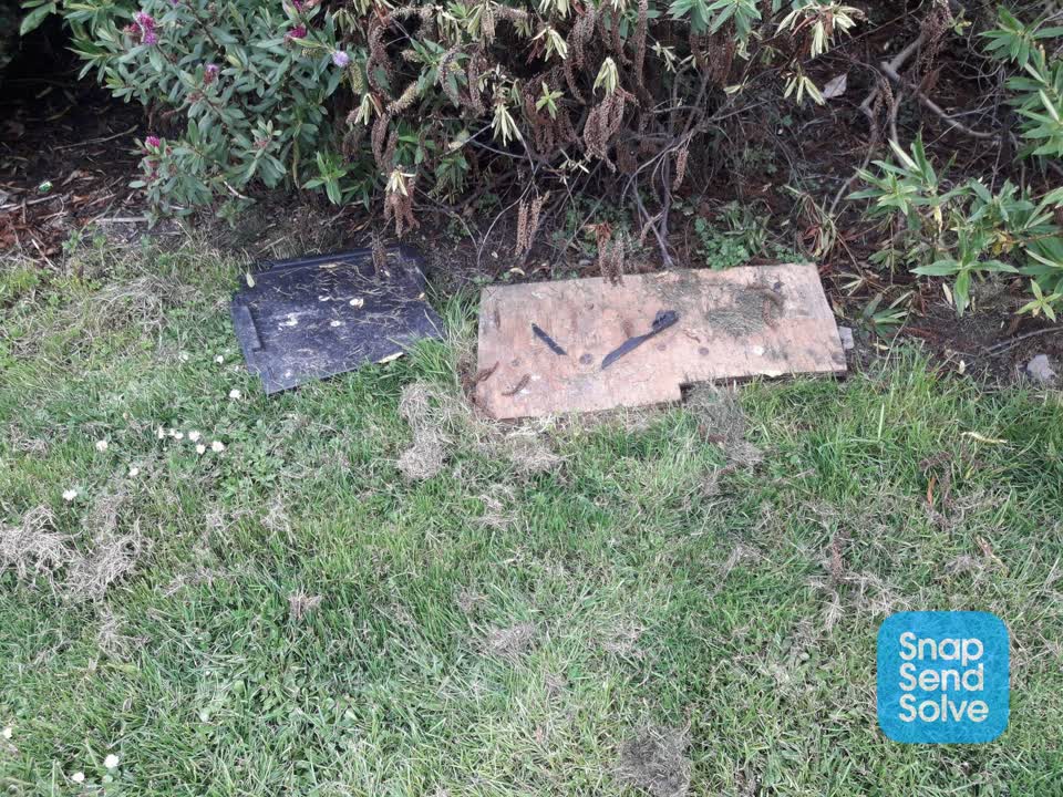 The photograph attached to this dumped rubbish report