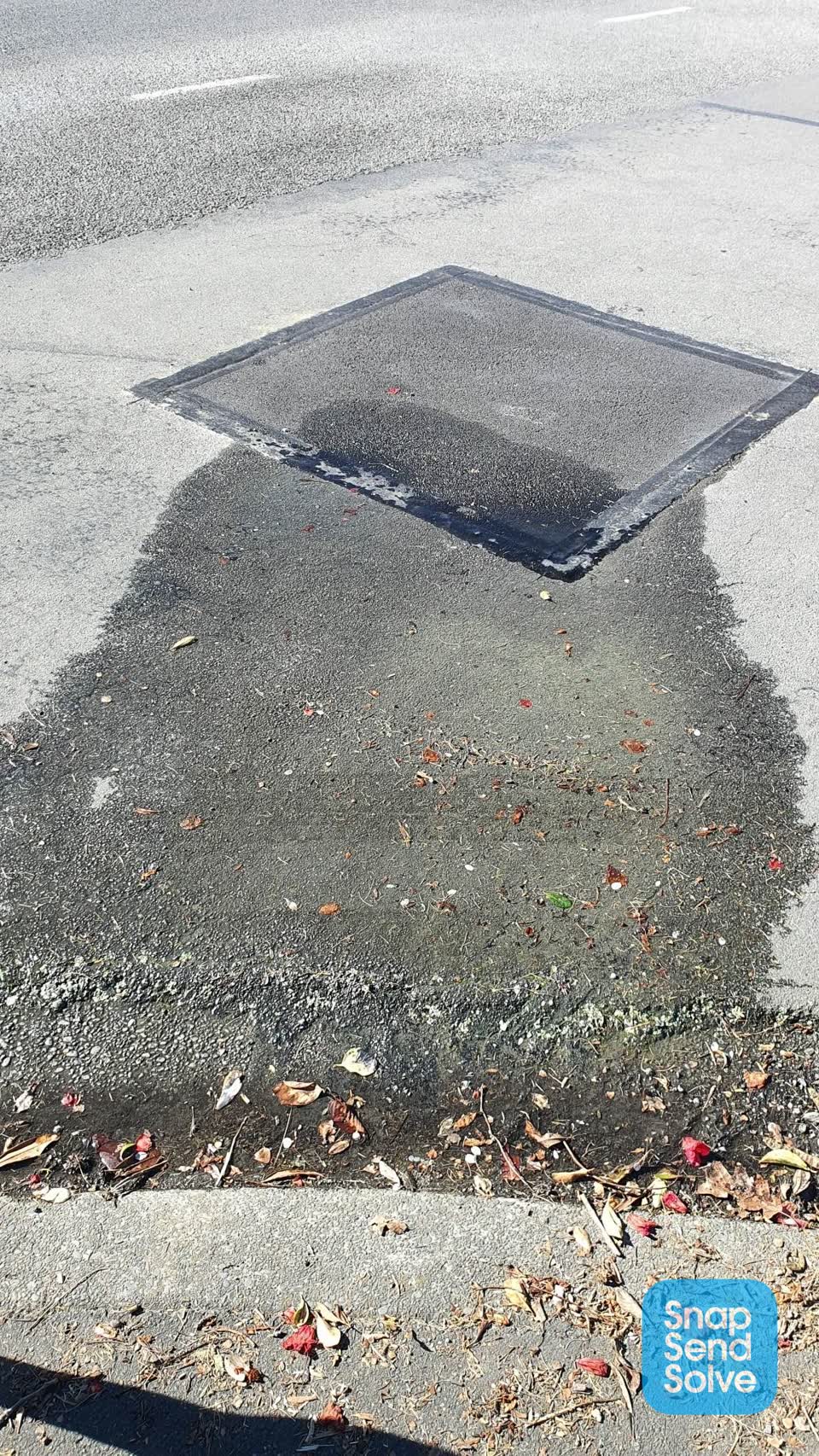 The photograph attached to this water leak report