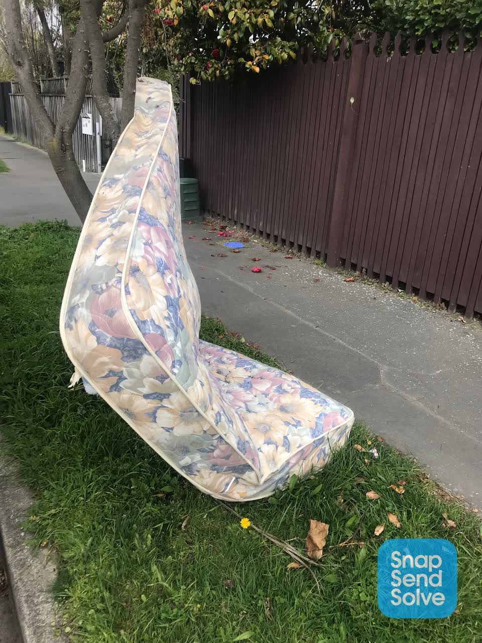 The photograph attached to this dumped rubbish report