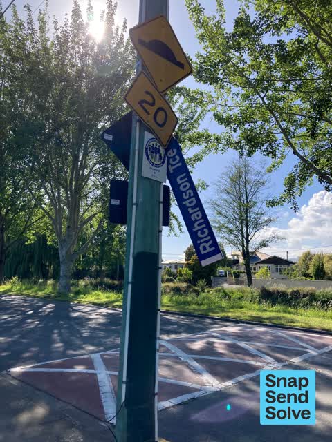 Damaged Street Sign — a report photo
