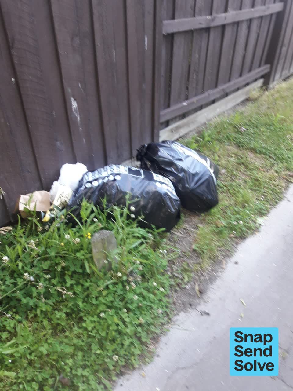 The photograph attached to this dumped rubbish report