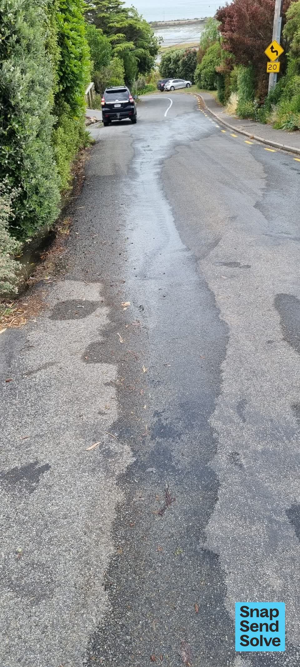 The photograph attached to this water leak report