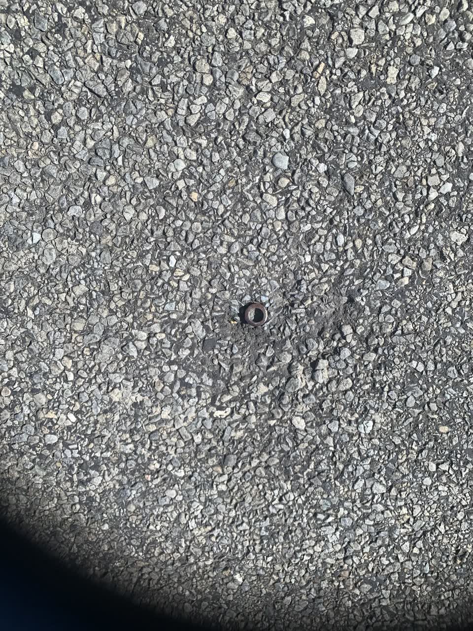 The photograph attached to this damaged road report