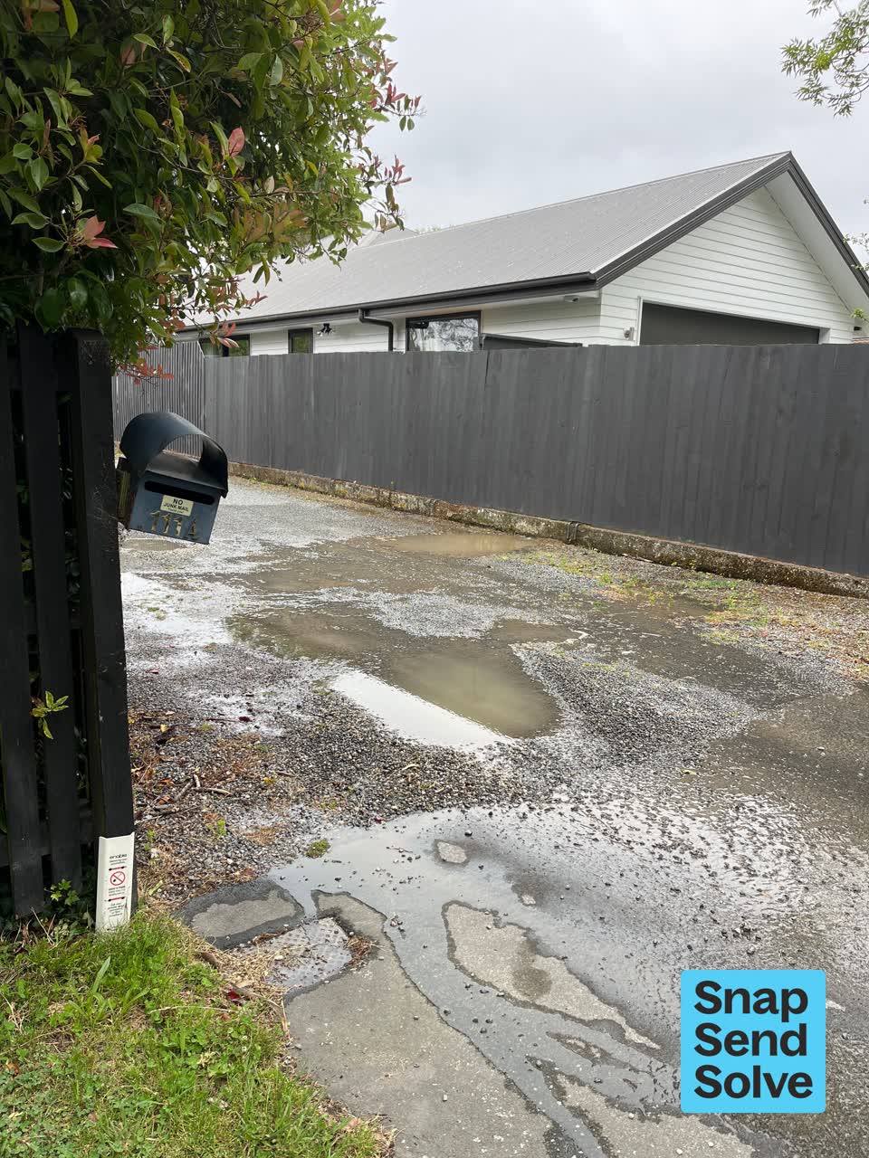 The photograph attached to this water leak report