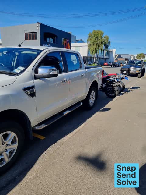 Hazard, vehicle, a report photo