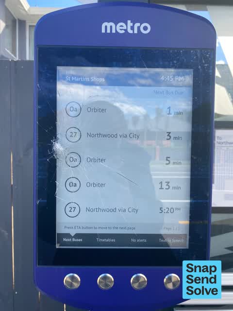 Bus Shelter Issue, a report photo