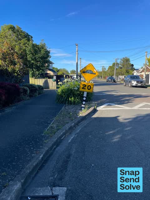 Damaged Street Sign — a report photo