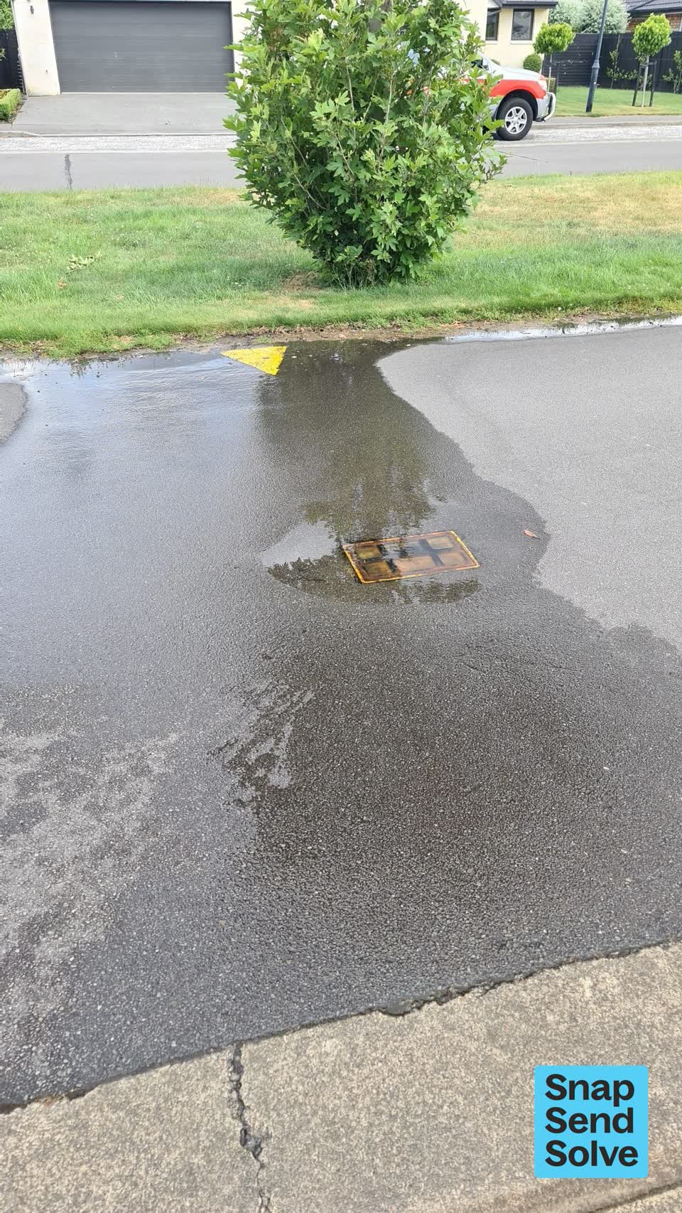 The photograph attached to this water leak report