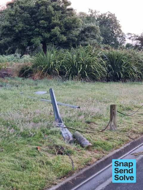 Damaged Street Light, a report photo