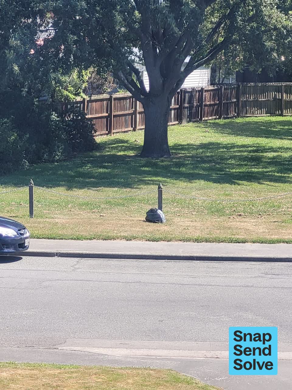 The photograph attached to this dumped rubbish report
