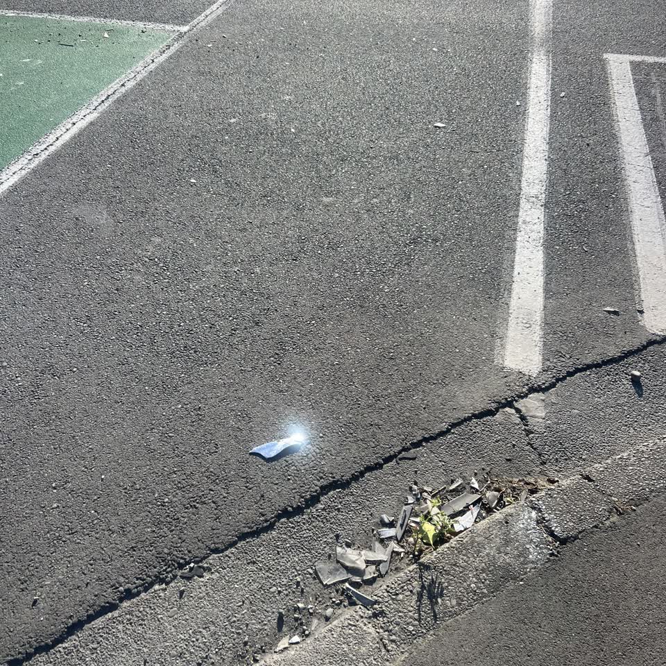 The photograph attached to this street cleaning report