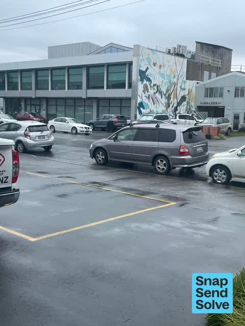 Hazard, vehicle, a report photo