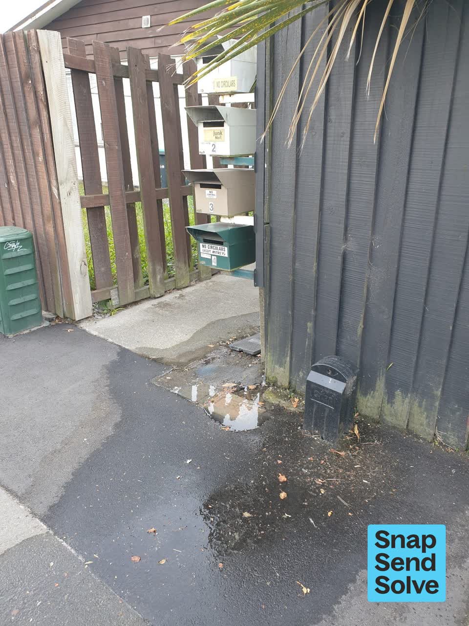 The photograph attached to this water leak report