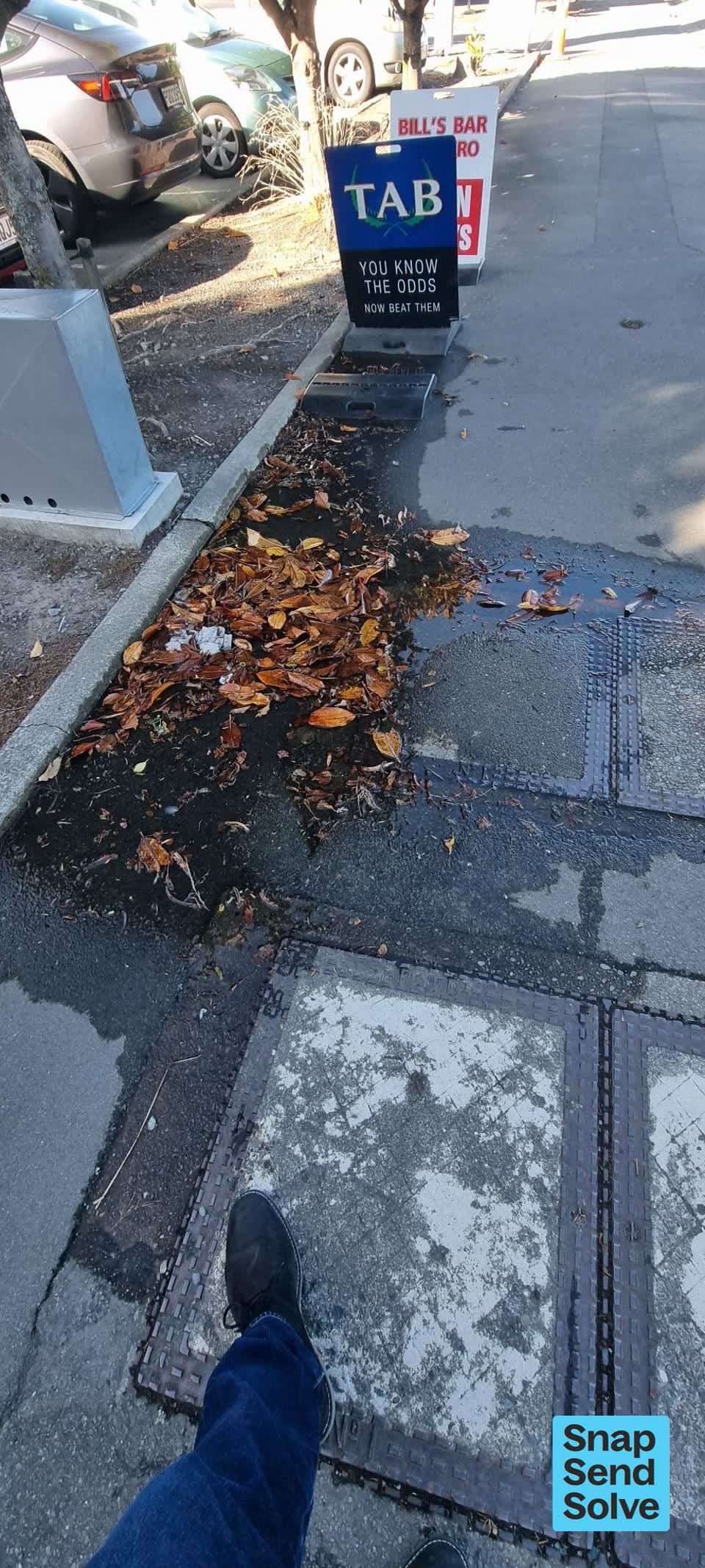 The photograph attached to this water leak report