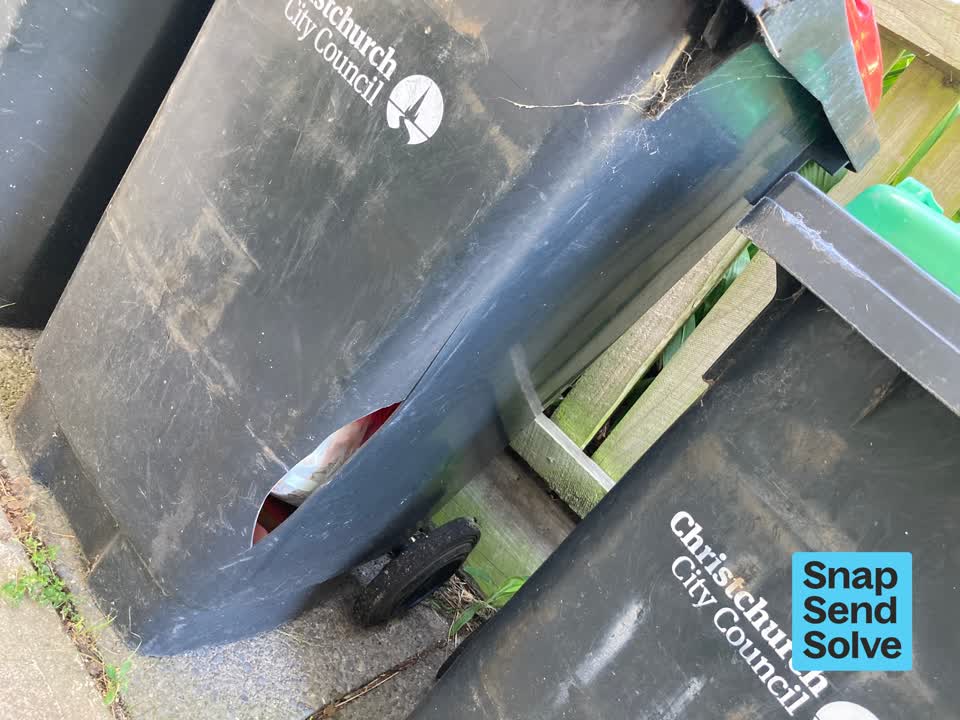 The photograph attached to this rubbish and bins - general report