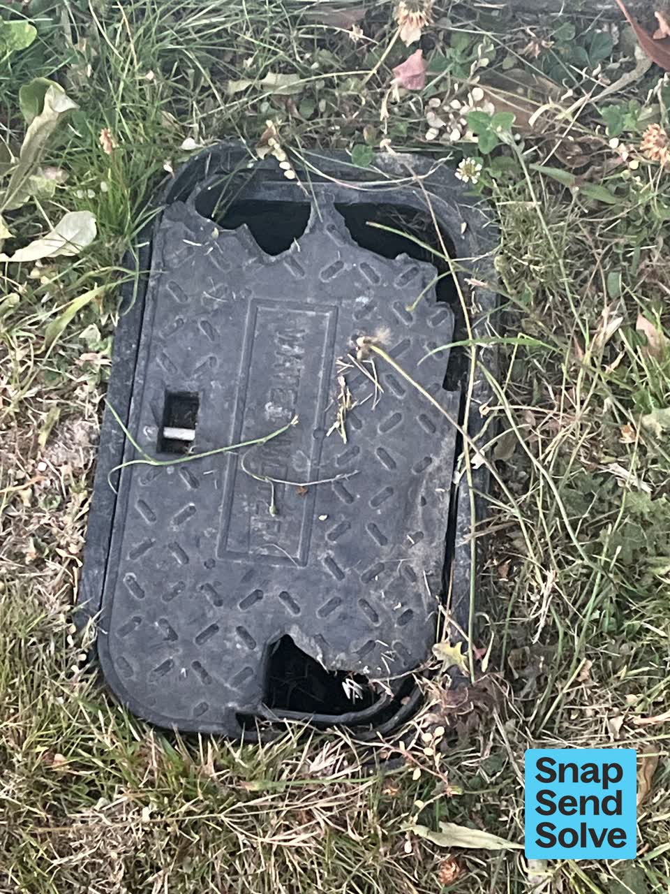 The photograph attached to this pavement - damaged report