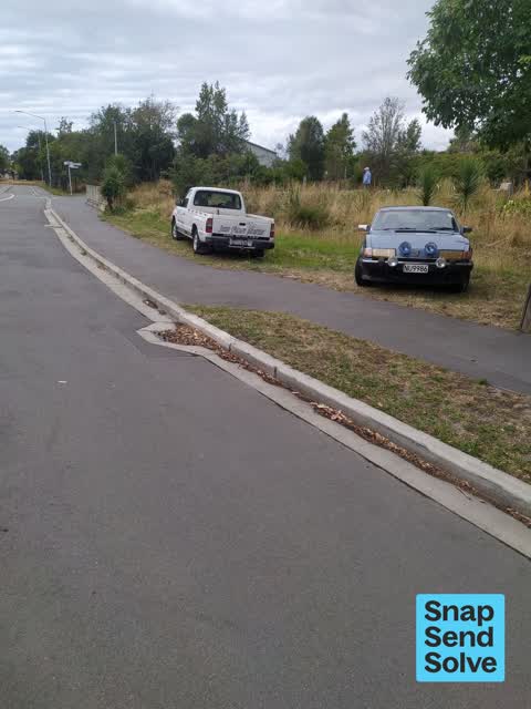 Hazard, vehicle, a report photo