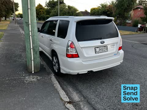 Hazard, vehicle, a report photo
