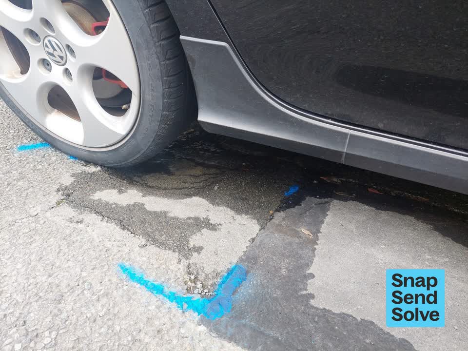 The photograph attached to this water leak report