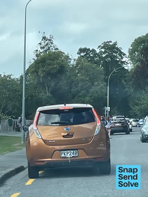 Hazard, vehicle, a report photo