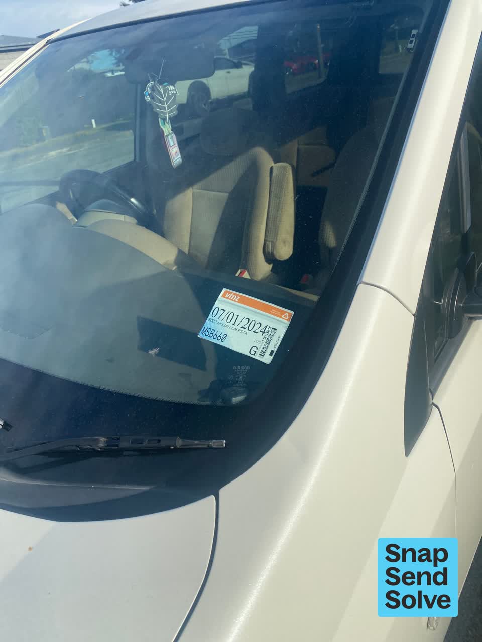 The photograph attached to this abandoned vehicle report