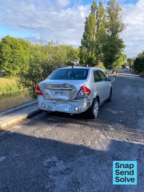 Hazard, vehicle, a report photo