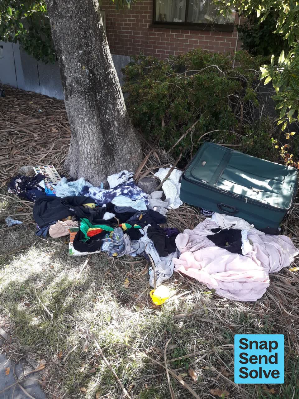 The photograph attached to this dumped rubbish report