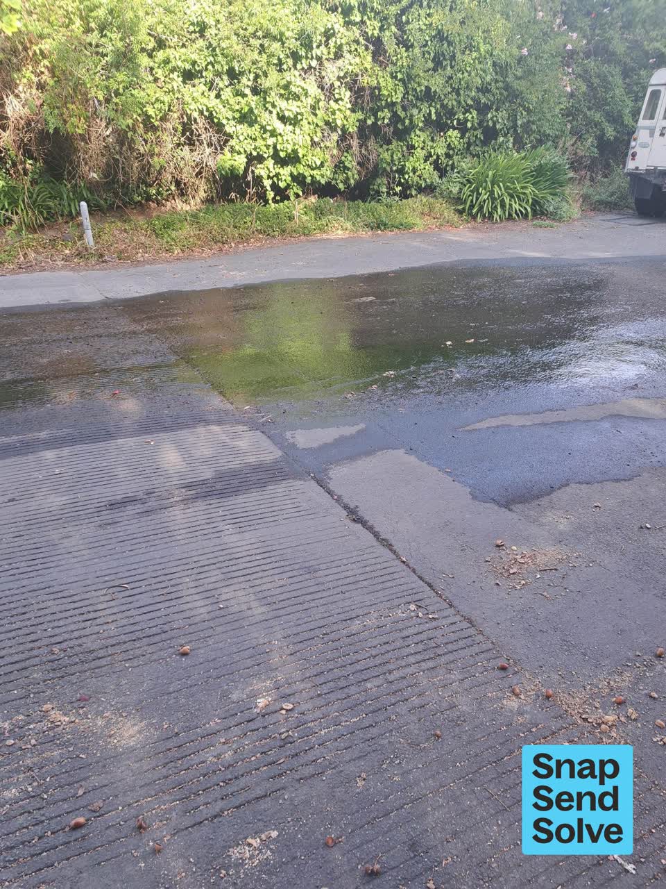 The photograph attached to this water leak report