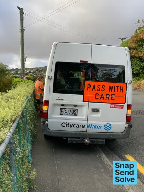 Hazard, vehicle, a report photo