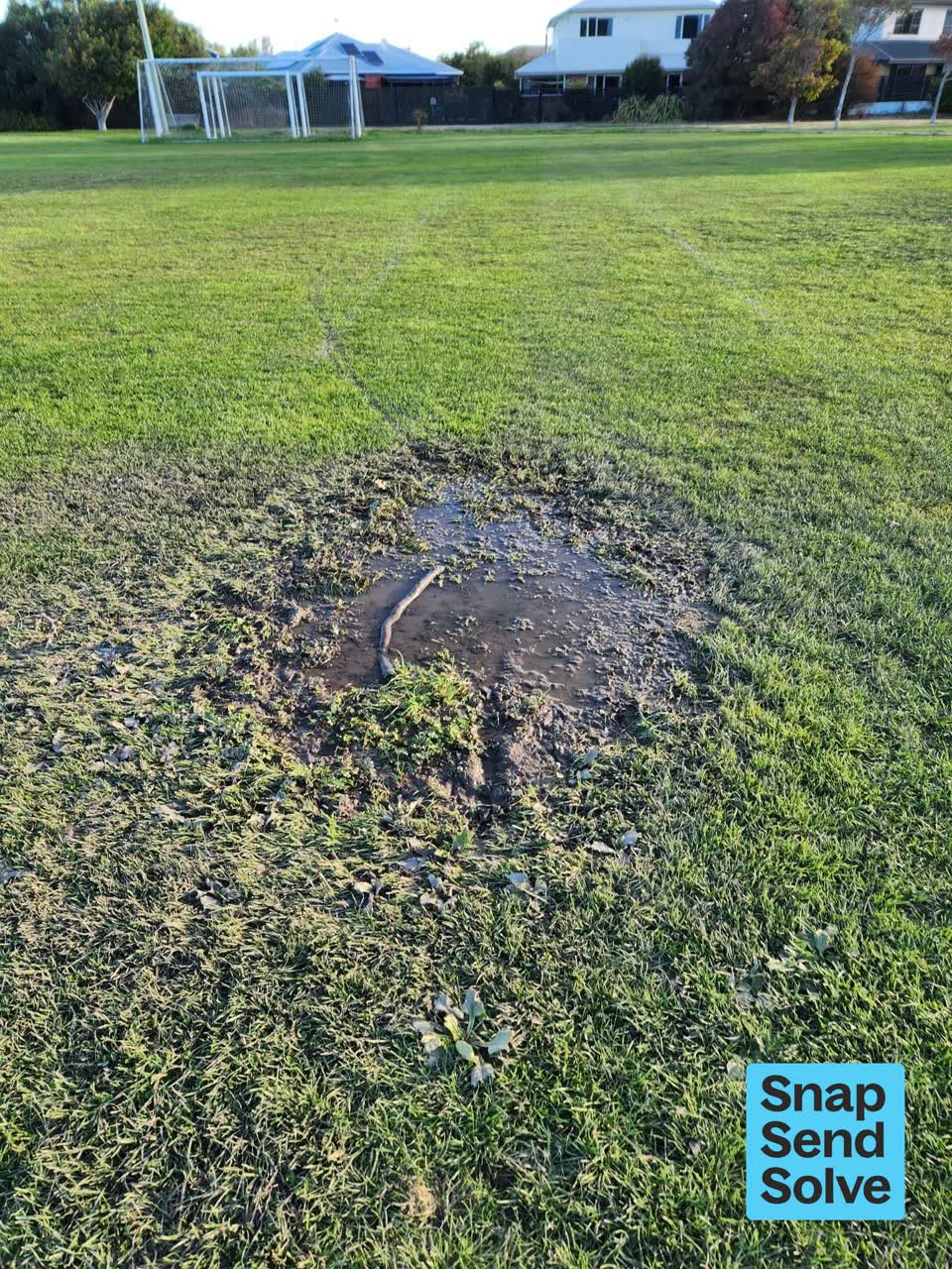 The photograph attached to this flooding report