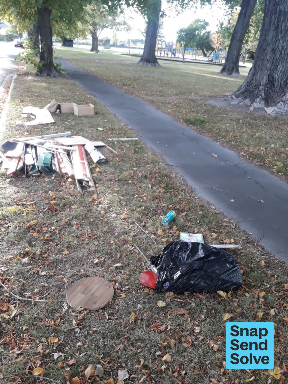 The photograph attached to this dumped rubbish report