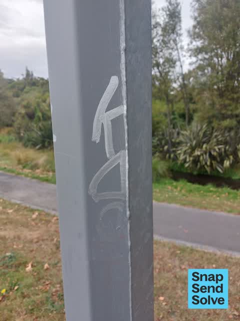 Graffiti on a fence, building or structure — a report photo