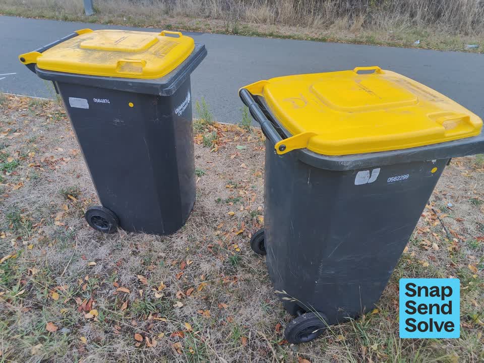 The photograph attached to this rubbish and bins - general report