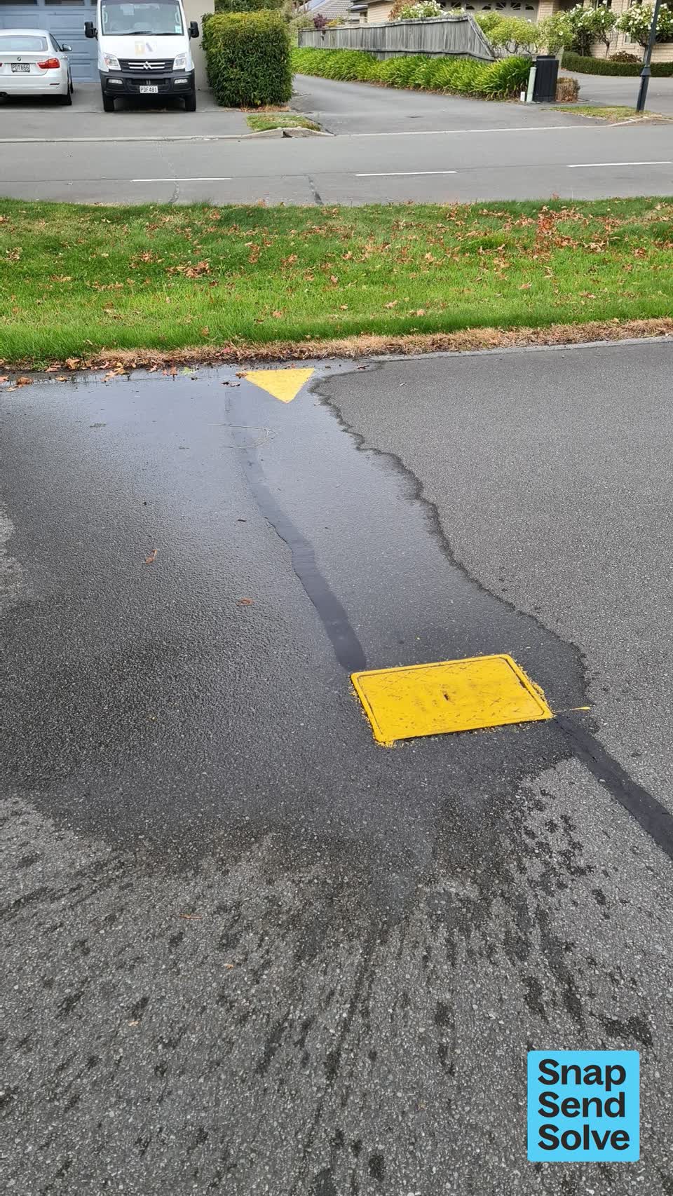 The photograph attached to this water leak report
