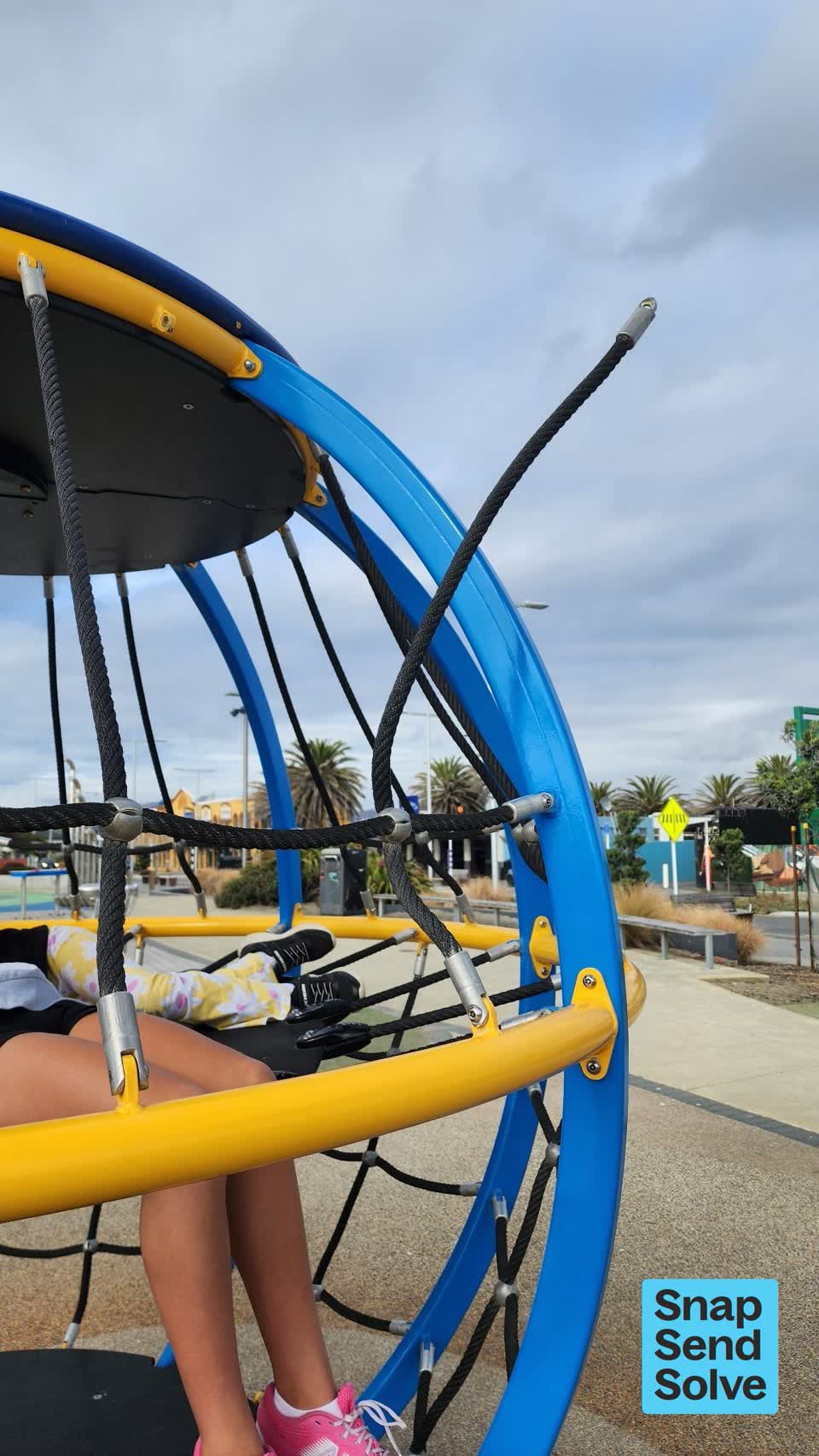 The photograph attached to this playground equipment report