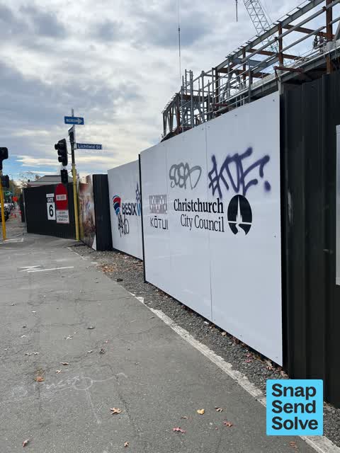 Graffiti on a fence, building or structure — a report photo
