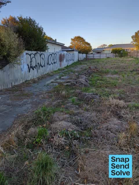 Graffiti on a fence, building or structure, a report photo