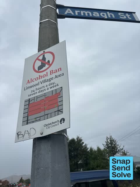 Graffiti on a sign, mural or public art, a report photo