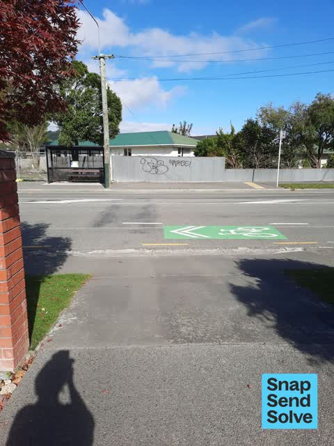 Graffiti on a fence, building or structure, a report photo