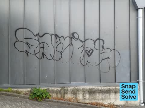 Graffiti on a fence, building or structure — a report photo