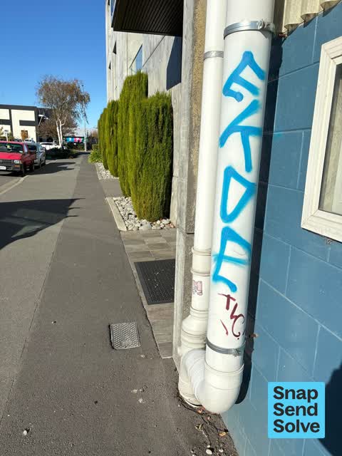 Graffiti on a fence, building or structure, a report photo