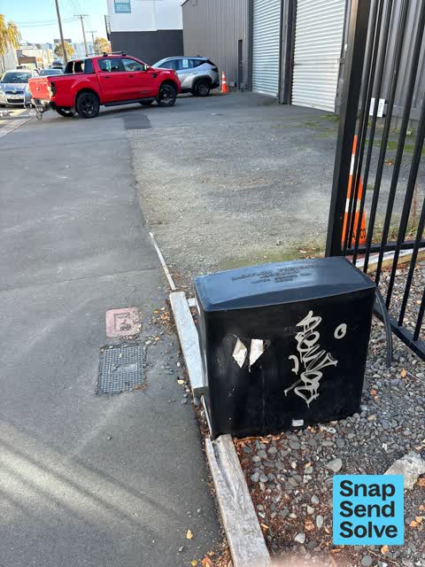 Graffiti on a fence, building or structure, a report photo