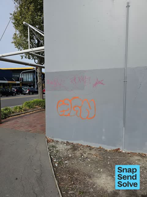Graffiti on a fence, building or structure — a report photo