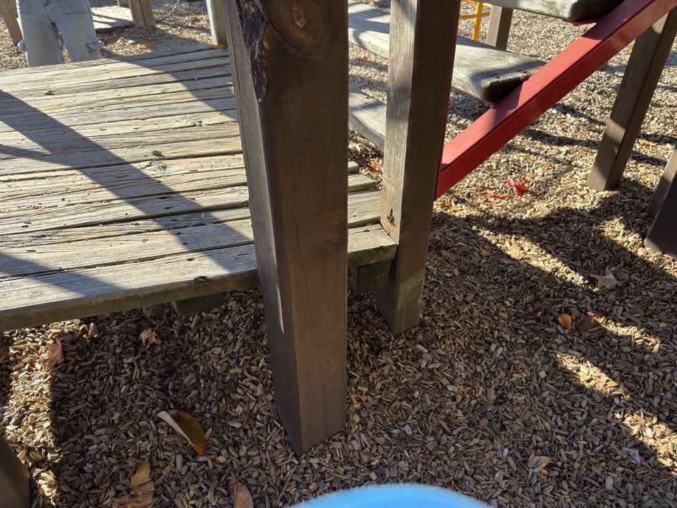 The photograph attached to this playground equipment report
