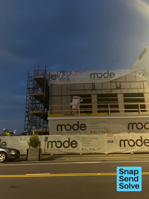 Graffiti on a fence, building or structure, a report photo