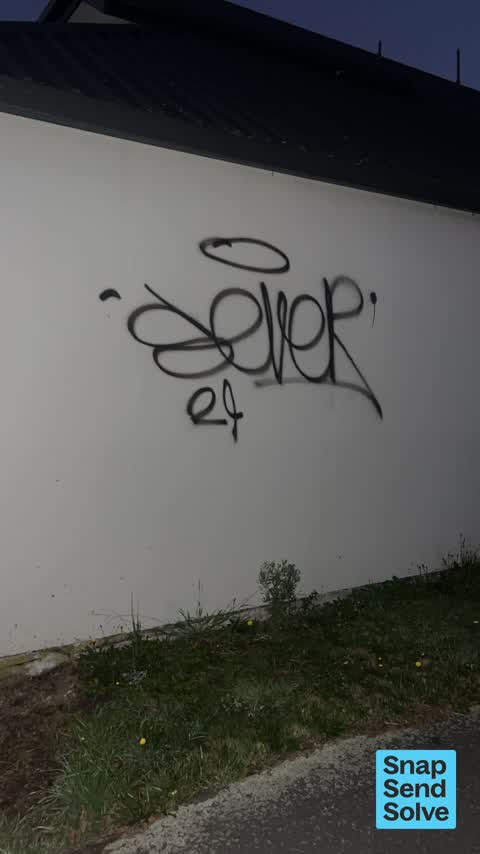 Graffiti on a fence, building or structure, a report photo