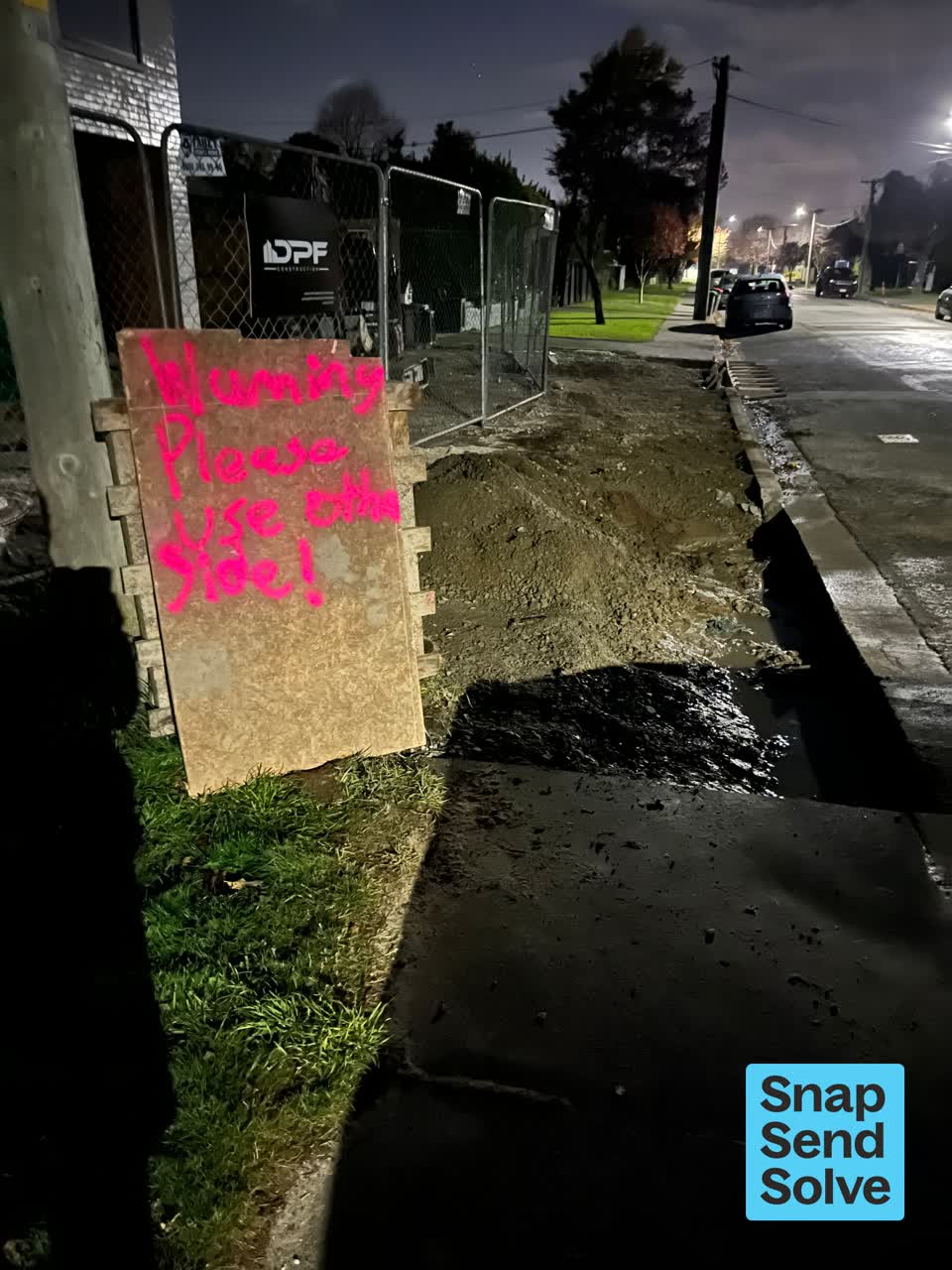 The photograph attached to this pavement - general report
