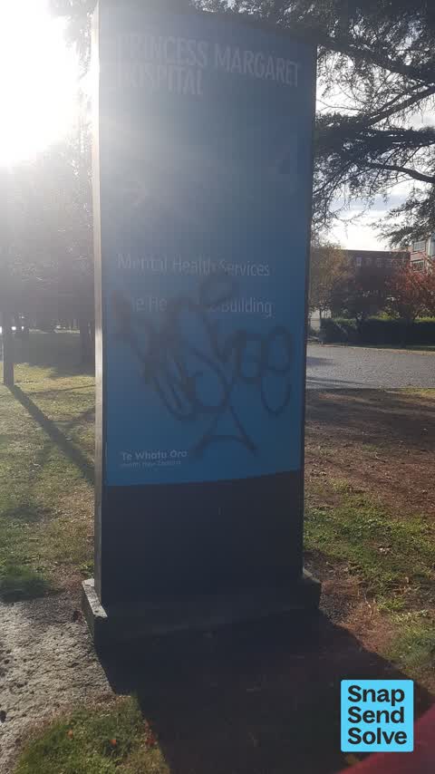Graffiti on a sign, mural or public art — a report photo