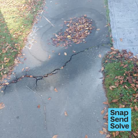Pavement - Damaged, a report photo