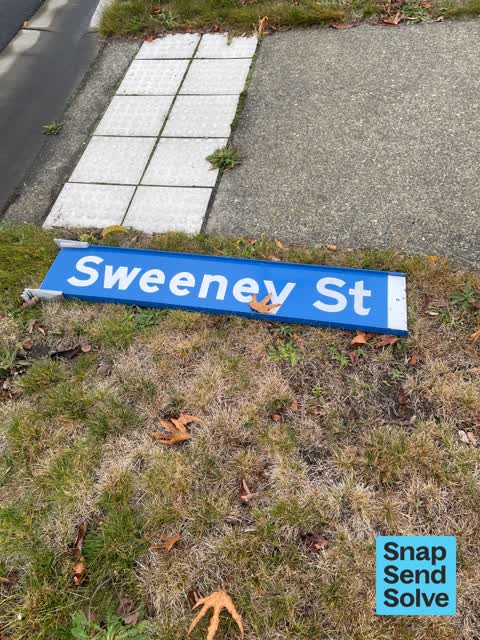 Damaged Street Sign, a report photo